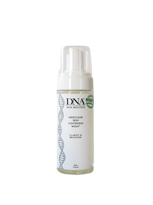 Skincare product bottle with 'DNA Skin Institute' label on a white background